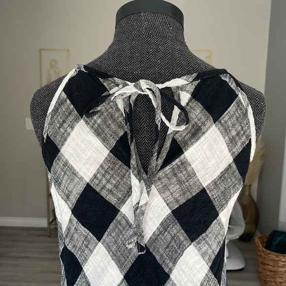 Philosophy Republic Black & White Plaid Haltered Dress Size 8P - Picture 5 of 8